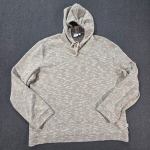 Onia Mens Beige Long Sleeves Cotton Blend Michael Textured‎ Knit Hoodie XL